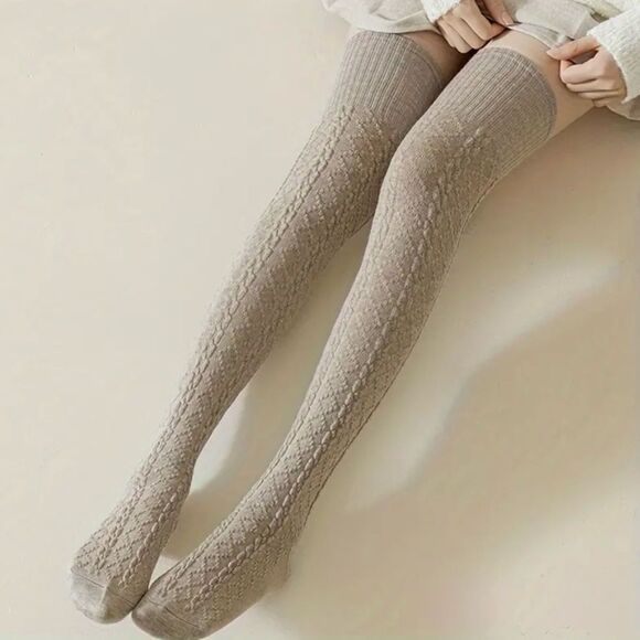 2 Pairs Of Wool Knee-high Socks - Picture 5 of 8